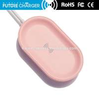 2020 new arrivals wireless charger for samsung galaxy buds PC+ABS ultra slim wireless charger pad